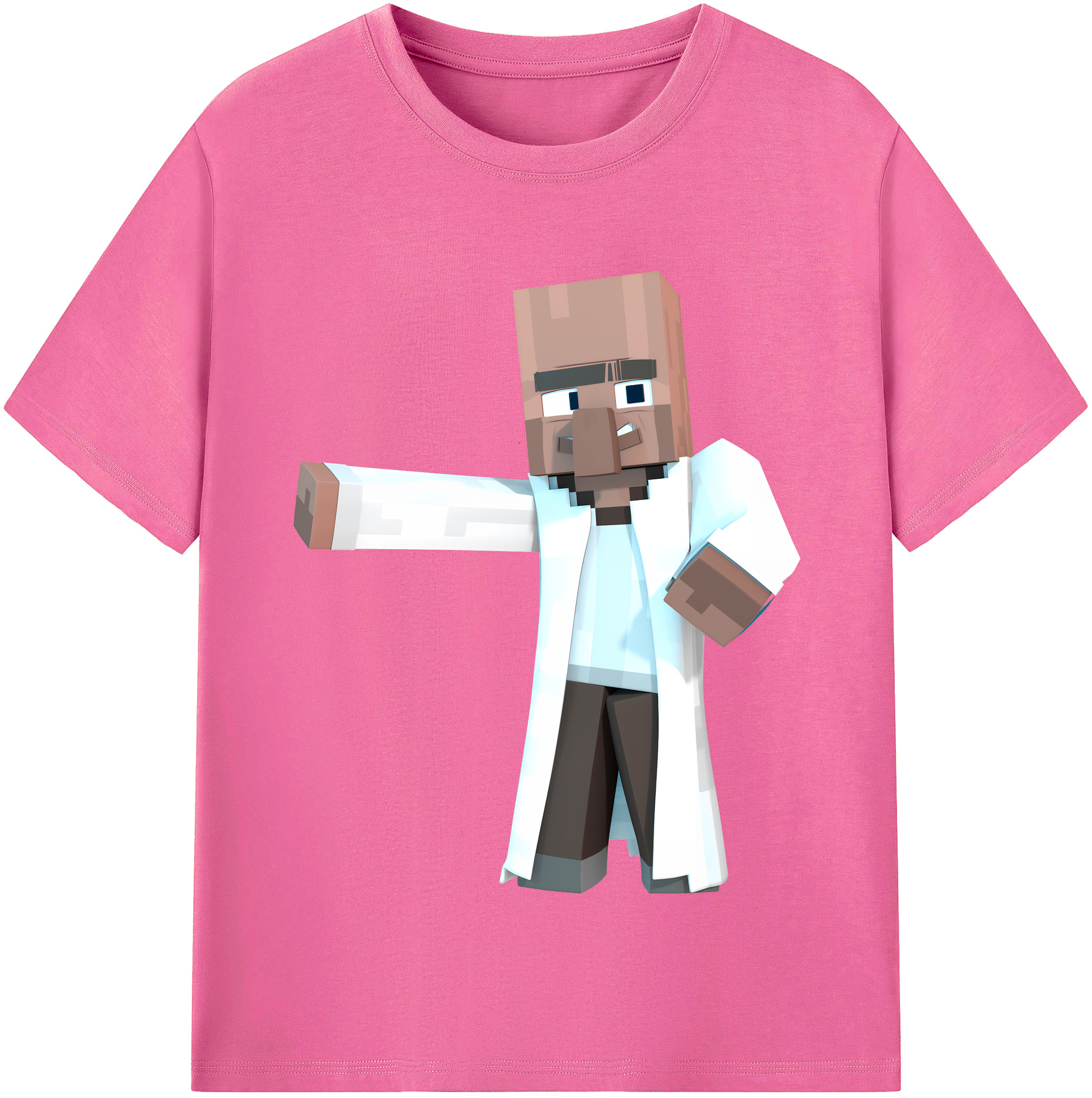 （画像用） マインクラフト ブロックの世界 Minecraft MC Block world レディースカジュアルプリントTシャツ（綿100％）